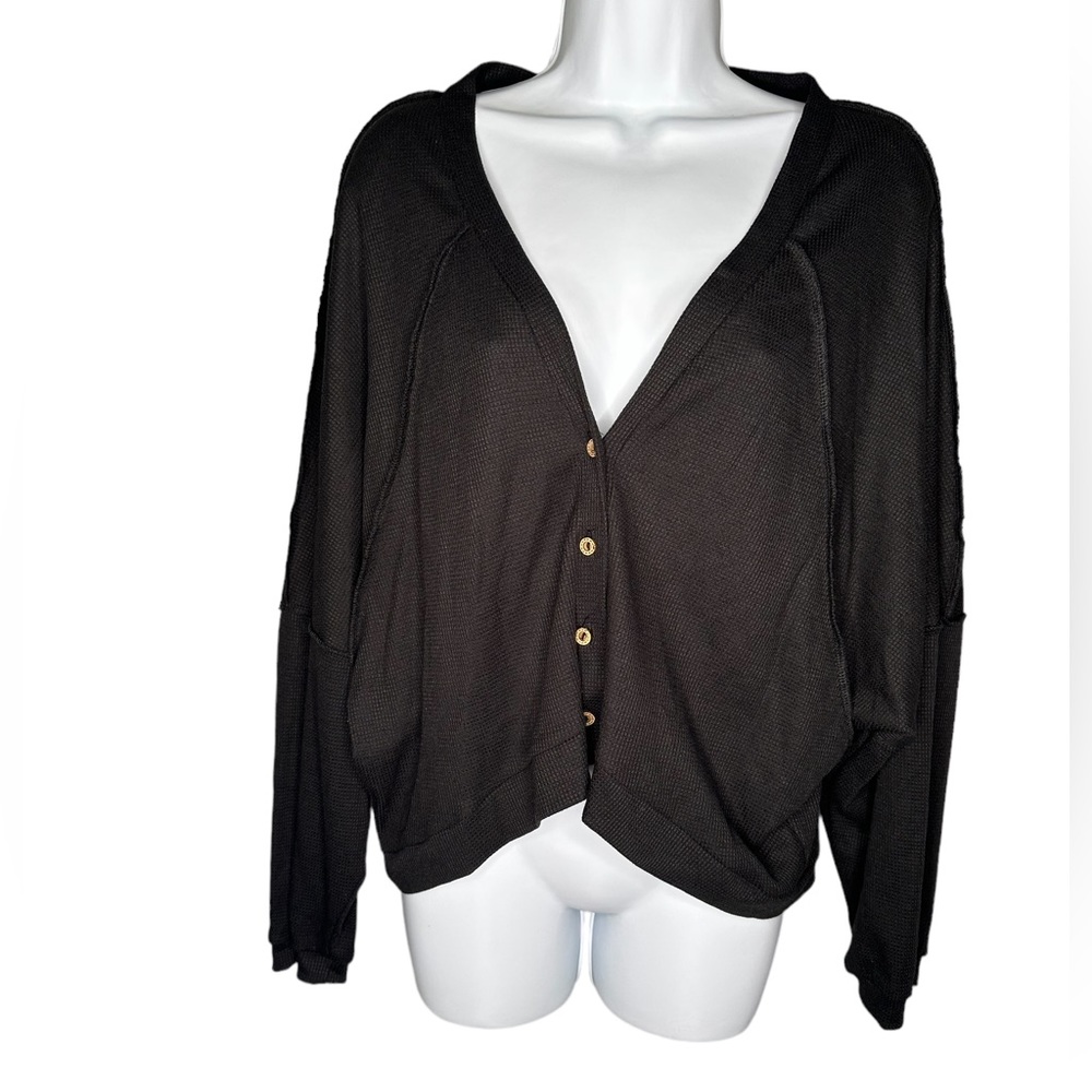 Jade by Jane Black Button Cardigan